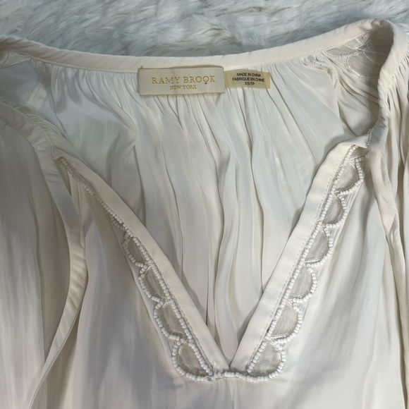 Ramy Brook | Long Sleeve Tassel Tie Blouse - Picture 4 of 8